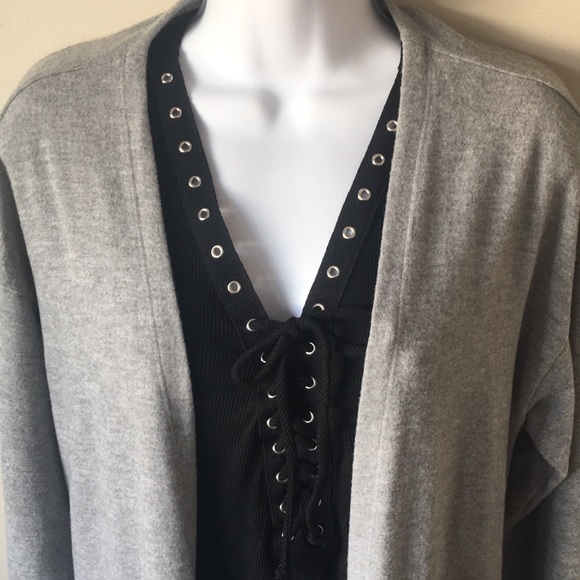 Forever 21 Long Gray Cardigan - Picture 5 of 6